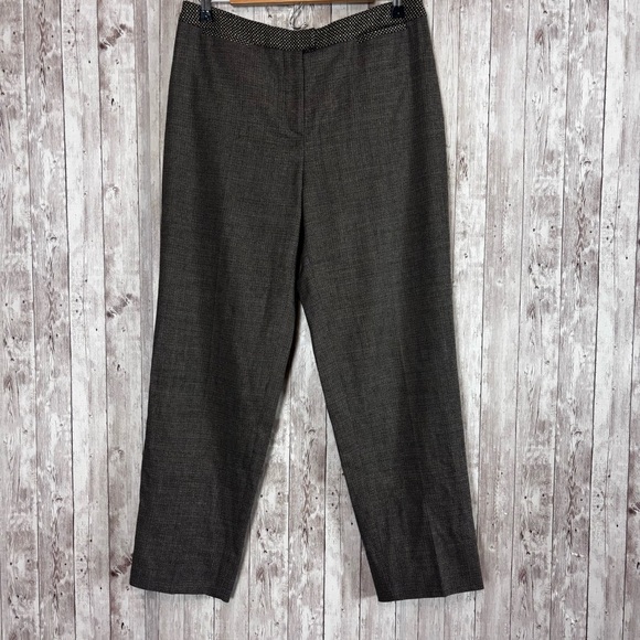 Piazza Sempione Pants - Piazza Sempione Brown Wool Tweed Dress Pants